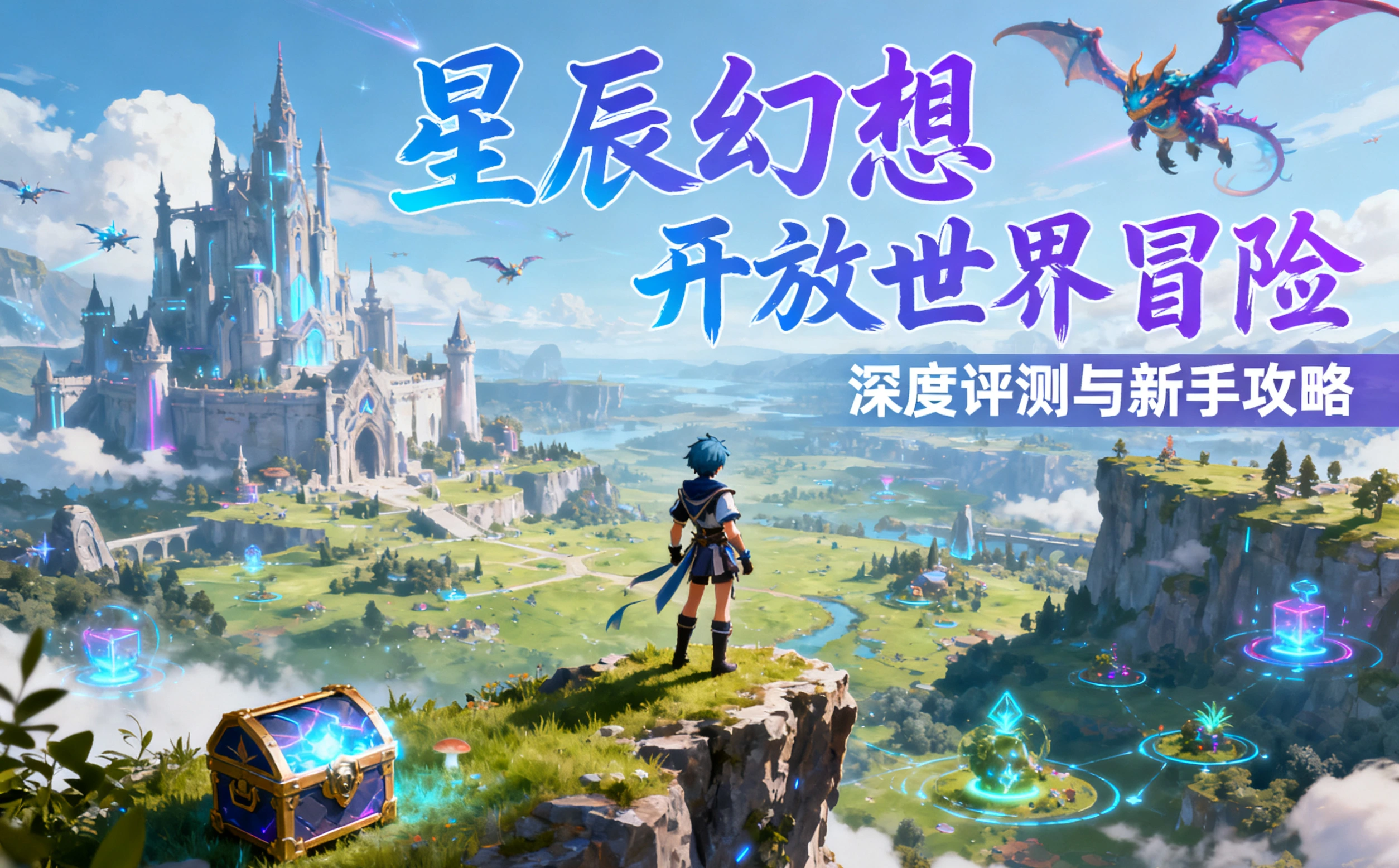 手机游戏《星辰幻想》官方游戏封面图片 - 展示开放世界与角色扮演元素
