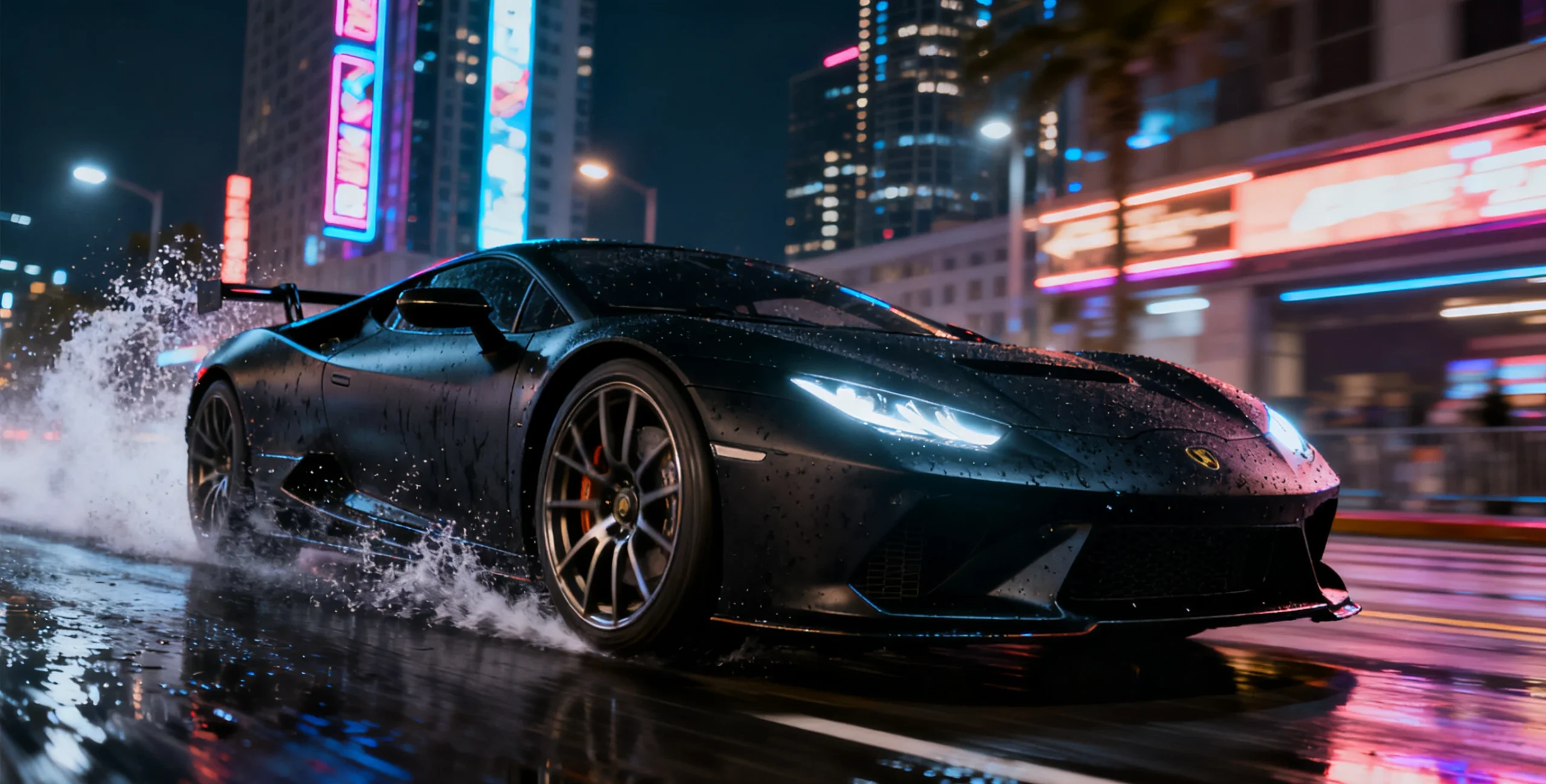 赛车游戏《极速狂飙：街头之王》封面 - 展示跑车街头竞速场景